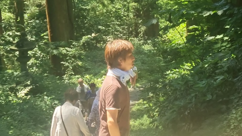 海水浴部からの登山部