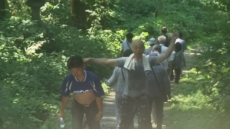 海水浴部からの登山部