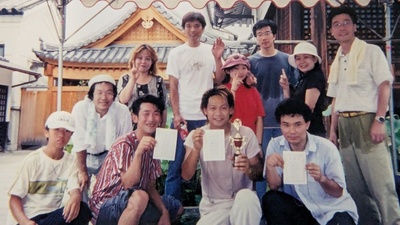 第一回バイゴマ選手権が2002年07月28日(日)　　平野区「全興寺内」