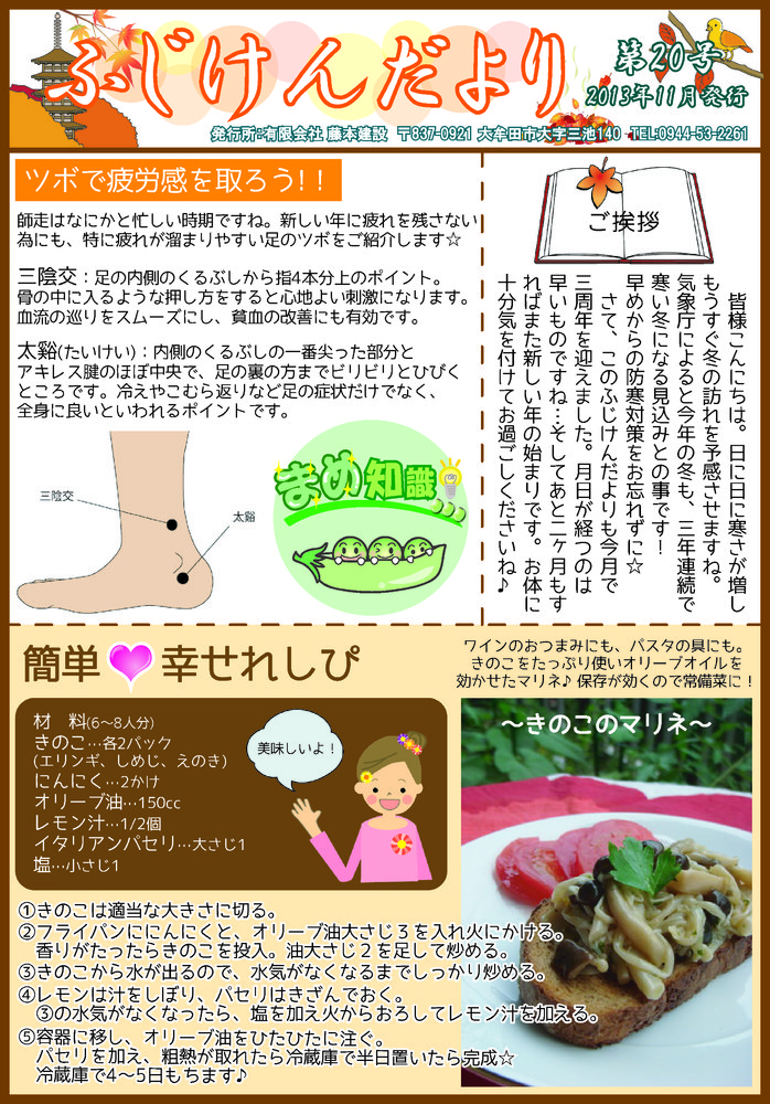 ふじけんだより 第20号【表】