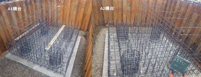 11.27 　橋台の下部分の鉄筋組立が完了しました。