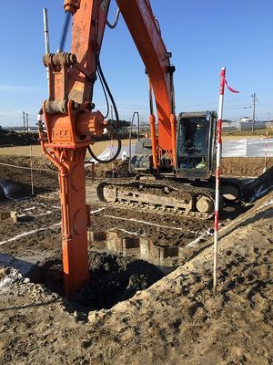 2.12 今週は17号、18号樋管工の地盤改良を行いました。
