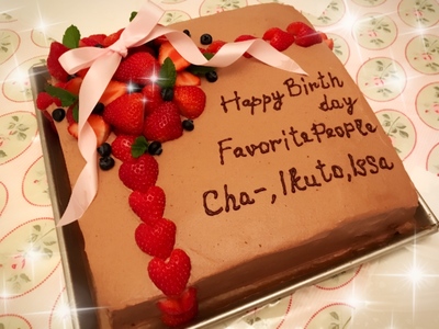チョコ生クリームケーキ
