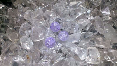 クラック水晶☆パープル☆8mm☆