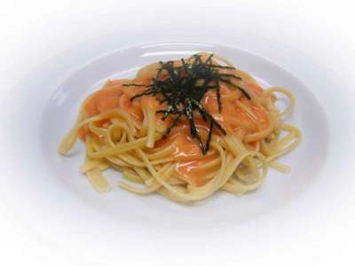 明太子クリームのパスタ