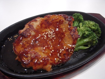 照り焼きソースのハンバーグ