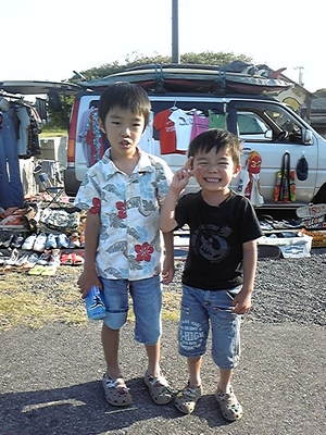■市後浜にて。