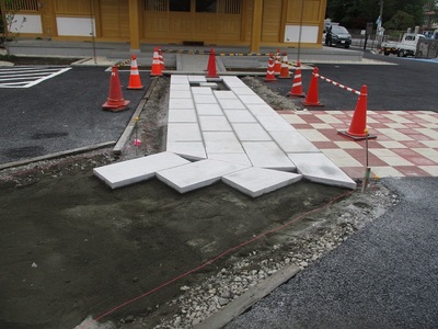 寺院　参道工事